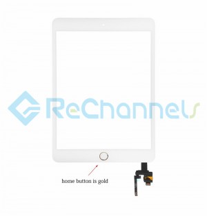 For Apple iPad Mini 3 Digitizer Touch Screen Assembly with IC Board Replacement - Gold - Grade S	