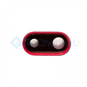 For Apple iPhone 8 Plus Camera Lens with Bezel Replacement - Red - Grade S+