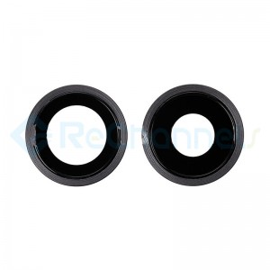 For Apple iPhone 11 Rear Camera Lens with Bezel Replacement - Black - Grade S+