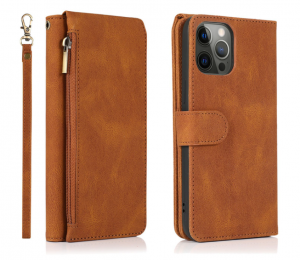 Multifunctional Protecting Case for iPhone\Samsung Models (PU) - Brown