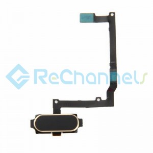 For Samsung Galaxy A9 (2016) Home Button With Flex Cable Ribbon Replacement - Gold - Grade S+