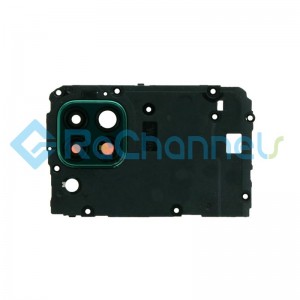 For Huawei P40 Lite Motherboard Retaining Bracket with Camera Lens and Bezel Replacement - Green - Grade S+
