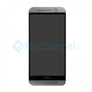 For HTC One M9 LCD Screen and Digitizer Assembly with Front Housing Replacement - Gray - Grade S+