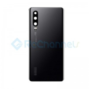 For Huawei P30 Battery Door Replacement - Black - Grade S+