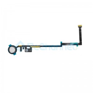 For iPad (6th Gen) Home Button Assembly with Flex Cable Ribbon Replacement - Silver - Grade R
