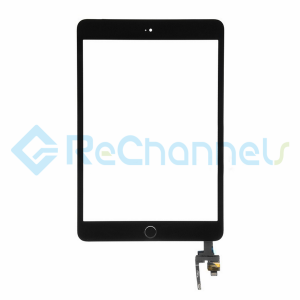 For Apple iPad Mini 3 Digitizer Touch Screen Assembly with IC Board Replacement (Without Home Button) - Black - Grade R