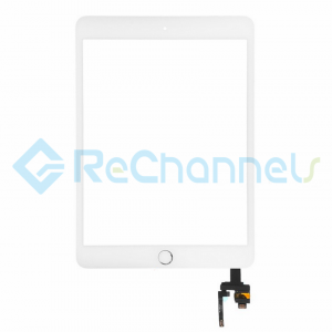 For Apple iPad Mini 3 Digitizer Touch Screen Assembly with IC Board Replacement (Without Home Button) - White - Grade S