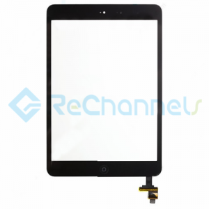 For Apple iPad Mini 1/Mini 2 Digitizer Touch Screen Assembly with IC Board Replacement - Black - Grade S