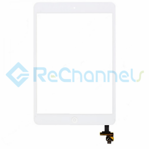 For Apple iPad Mini 1/Mini 2 Digitizer Touch Screen Assembly with IC Board Replacement - White - Grade R