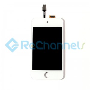 For Apple iPod Touch 4 LCD Screen and Digitizer Assembly with Frame Replacement - White - Grade S