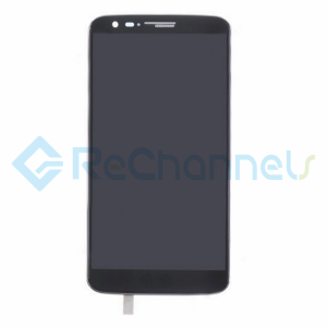 For LG G2 LCD Screen and Digitizer Assembly with Front Housing Replacement - Black - Grade S+
