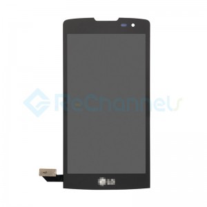 For LG Leon 4G LTE H340N LCD Screen and Digitizer Assembly Replacement - Black - LG Logo - Grade S+