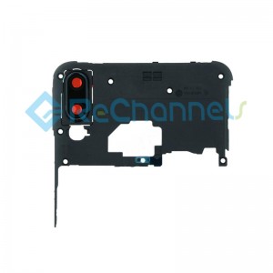 For Huawei Y9 2019 Motherboard Retaining Bracket with Camera Lens and Bezel Replacement - Black - Grade S+