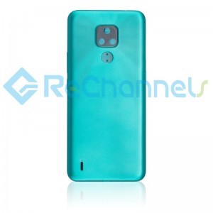 For Motorola Moto E7 Battery Door Replacement - Blue - Grade S+