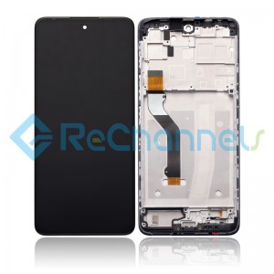 For Motorola Moto G60S LCD Screen and Digitizer Assembly with Frame Replacement - Black - Grade S+
