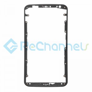 For Motorola Nexus 6 Front Housing Replacement(Without Adhesive) - Black - Grade S+ 