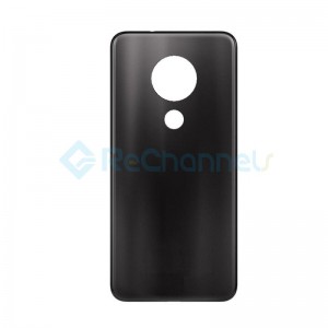 For Nokia 7.2 Battery Door Replacement - Black - Grade S+