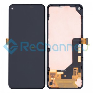 For Google Pixel 5a 5G LCD Screen and Digitizer Assembly with Frame Replacement - Black - Grade S+