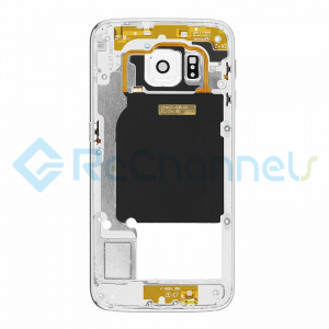 For Samsung Galaxy S6 SM-G920A/G920T Rear Housing with Small Parts Replacement - White - Grade S+