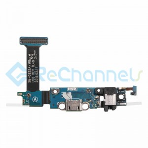 For Samsung Galaxy S6 Edge SM-G925A Charging Port Flex Cable Ribbon with Earphone Jack Replacement (AT&T) - Grade S+	