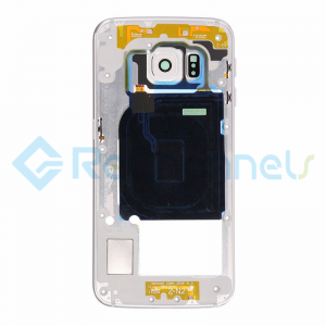 For Samsung Galaxy S6 Edge SM-G925V/G925P Rear Housing With Small Parts Replacement - White - Grade S+