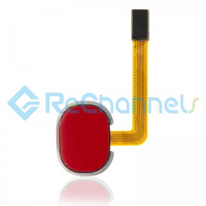 For Samsung Galaxy A20 SM-A205 Fingerprint Sensor Flex Cable Replacement - Red - Grade S+