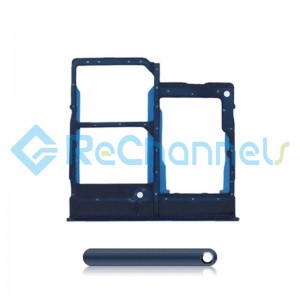 For Samsung Galaxy A20e SM-A202 SIM Card Tray Replacement (Dual SIM) - Blue - Grade S+