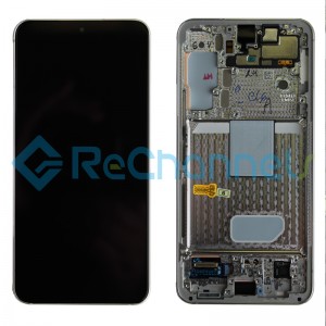 For Samsung Galaxy S22 5G LCD Screen and Digitizer Assembly with Frame Replacement - White - Grade S+