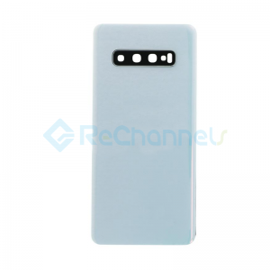 For Samsung Galaxy S10+ SM-G975 Battery Door Replacement - Prisme White - Grade R