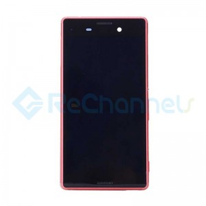 For Sony Xperia M4 Aqua LCD Screen and Digitizer Assembly with Front Housing Replacement - Red -  Grade S
