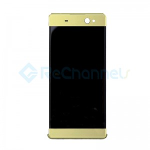 For Sony Xperia XA Ultra LCD Screen and Digitizer Assembly with Front Housing Replacement - Gold - Grade S+