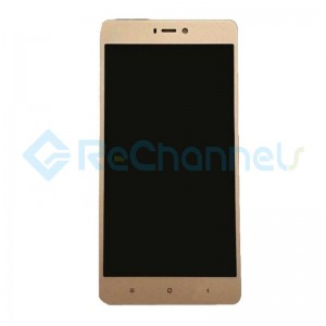 For Xiaomi Mi 4S LCD Screen and Digitizer Assembly with Front Housing Replacement - Gold - Grade S