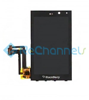 For Blackberry Z10 LCD Screen and Digitizer Assembly with front housing Replacement - Black - Grade S