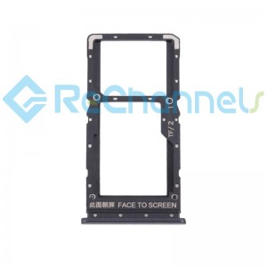 For Xiaomi Redmi Note 10 5G SIM Card Tray Dual Card Version Replacement - Black - Grade S+
