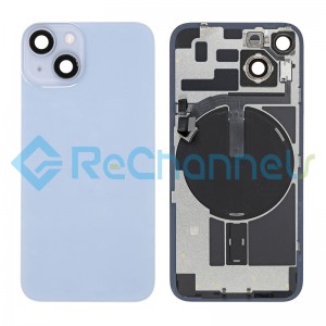 For Apple iPhone 14 Plus Rear Housing with Battery Door Replacement - Blue - Grade S+