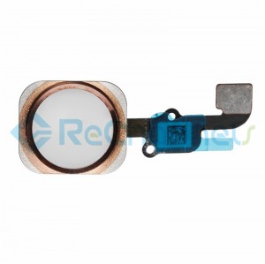 For Apple iPhone 6S/iPhone 6S Plus Home Button Assembly with Flex Cable Ribbon Replacement - Rose Gold - Grade S+	