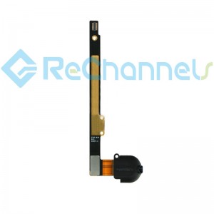 For iPad 10.2 Headphone Jack Flex Cable 4G Version Replacement - Black - Grade S+