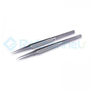 Stainless Steel 0.15mm Edge Precision Jump Line Repair Tweezers For Apple Mainboard Copper Wire