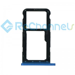 For Huawei P20 Lite SIM Card Tray Dual Card Replacement - Blue - Grade S+