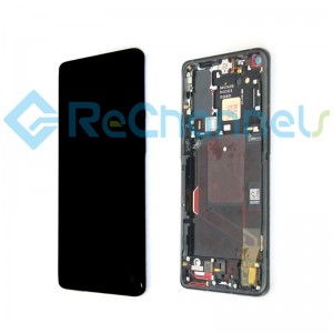 For OnePlus 9 Pro LCD Screen and Digitizer Assembly with Frame Replacement - Black - Grade S+