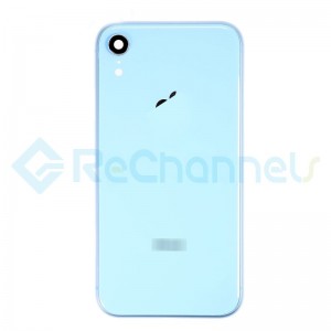 For Apple iPhone XR Rear Housing with Battery Door Replacement - Blue - Grade S+