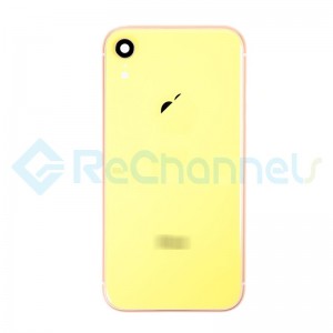 For Apple iPhone XR Rear Housing with Battery Door Replacement - Yellow - Grade S+