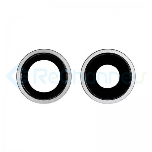 For Apple iPhone 11 Rear Camera Lens with Bezel Replacement - White - Grade S+