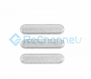 For Apple iPad Air 2 Side Keys Replacement (3 pcs/set) - Silver - Grade S+