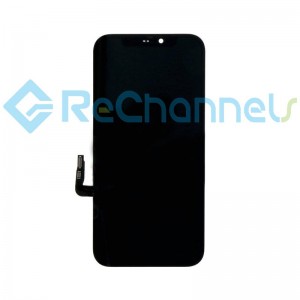 For iPhone 12\12 Pro LCD Screen and Digitizer Assembly Replacement - Black - Grade S(FOG)