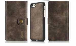 Protecting Cases for iPhone\Samsung Models (Imitation Leather Triple Folding) - Gray