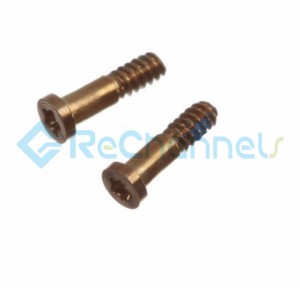 For Apple iPhone 5S Charging Port Screws Replacement (2 pcs/set) - Gold - Grade S+	