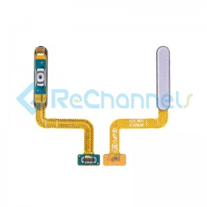 For Samsung Galaxy A22 4G SM-A225/A22 5G SM-A226 Fingerprint Sensor Flex Cable Replacement - Violet Purple - Grade S+
