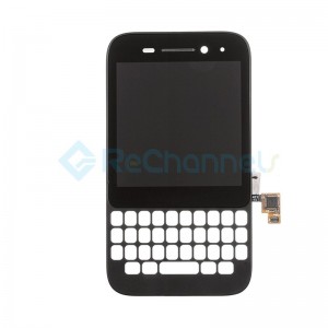 For Blackberry Q5 LCD Screen and Digitizer Assembly with Front Housing Replacement - Black - Grade S+