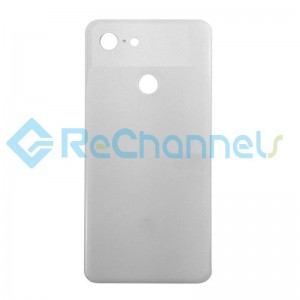 For Google Pixel 3 Battery Door Replacement (With Adhesive) - White - Grade S+